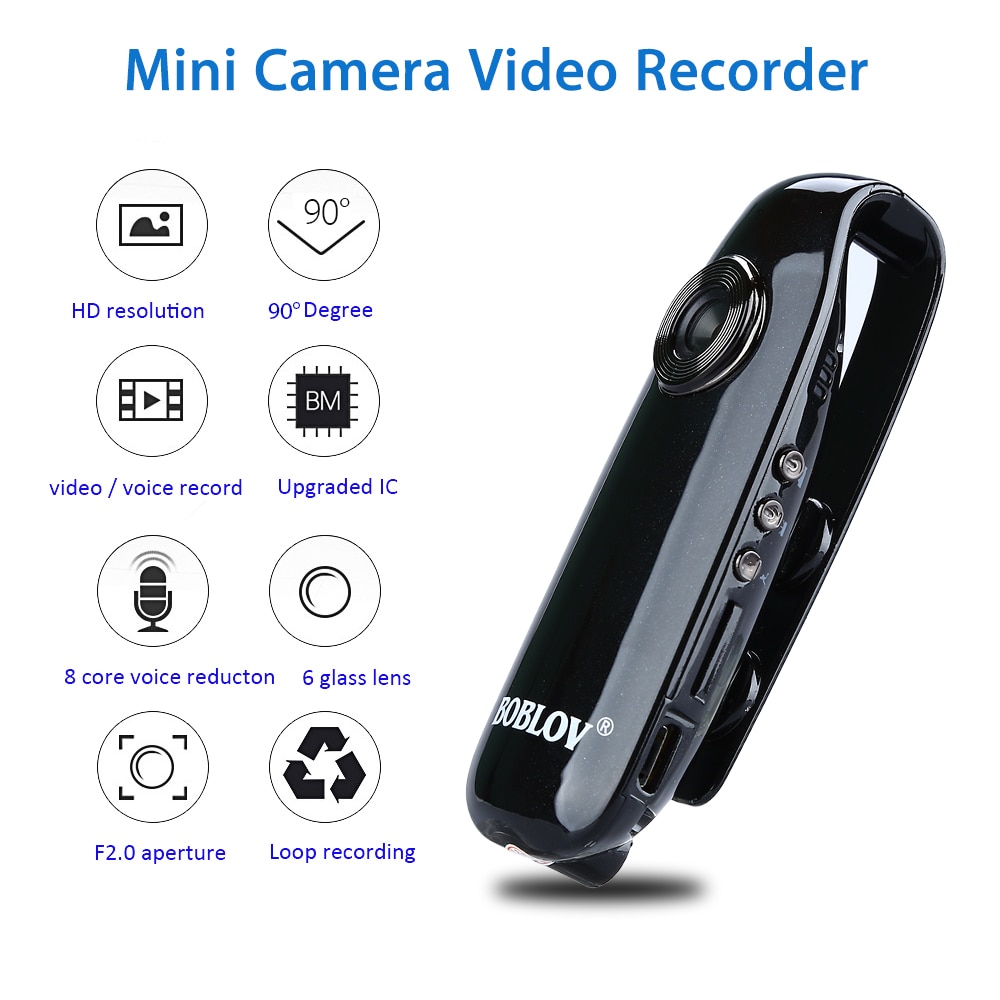 Boblov Mini Camera Hd 1080P 007 Body Cam Digitale Camcorders Dvr Loop Recording Dashcam Motion Detector Babyfoon