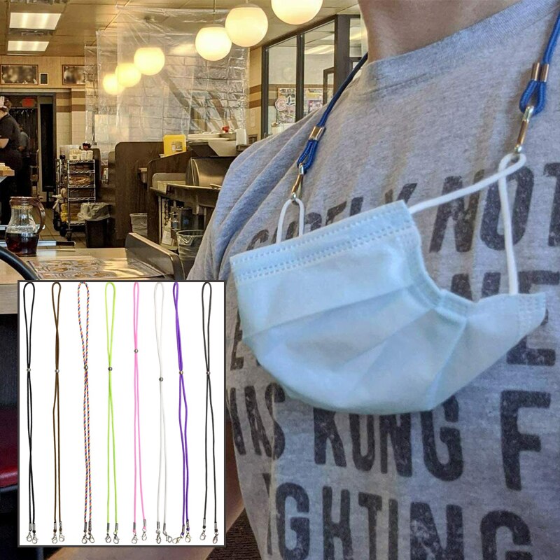 Extensión de Máscara ajustable para máscaras cordón práctico y práctico máscara de seguridad descanso y soporte para oreja cuerda para colgar en la cuerda del cuello