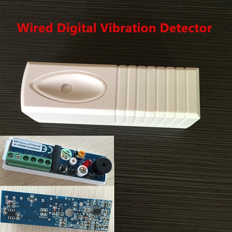 Security Alarm Intelligent Digital Wired Vibration Detector Alarm Shock Sensor Burglar Home Alarm System
