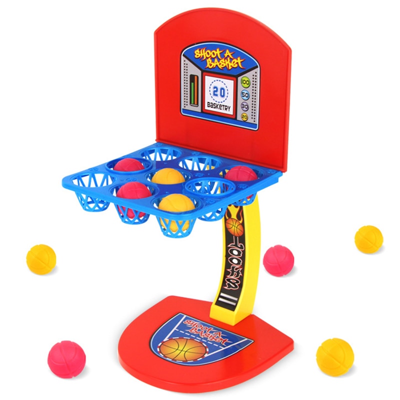 Portable Detachable Children&#39;s Shooting Toys Family Game Basketball Shooting Funny Toys Mini Desktop Nine Square Grid Basket: Default Title