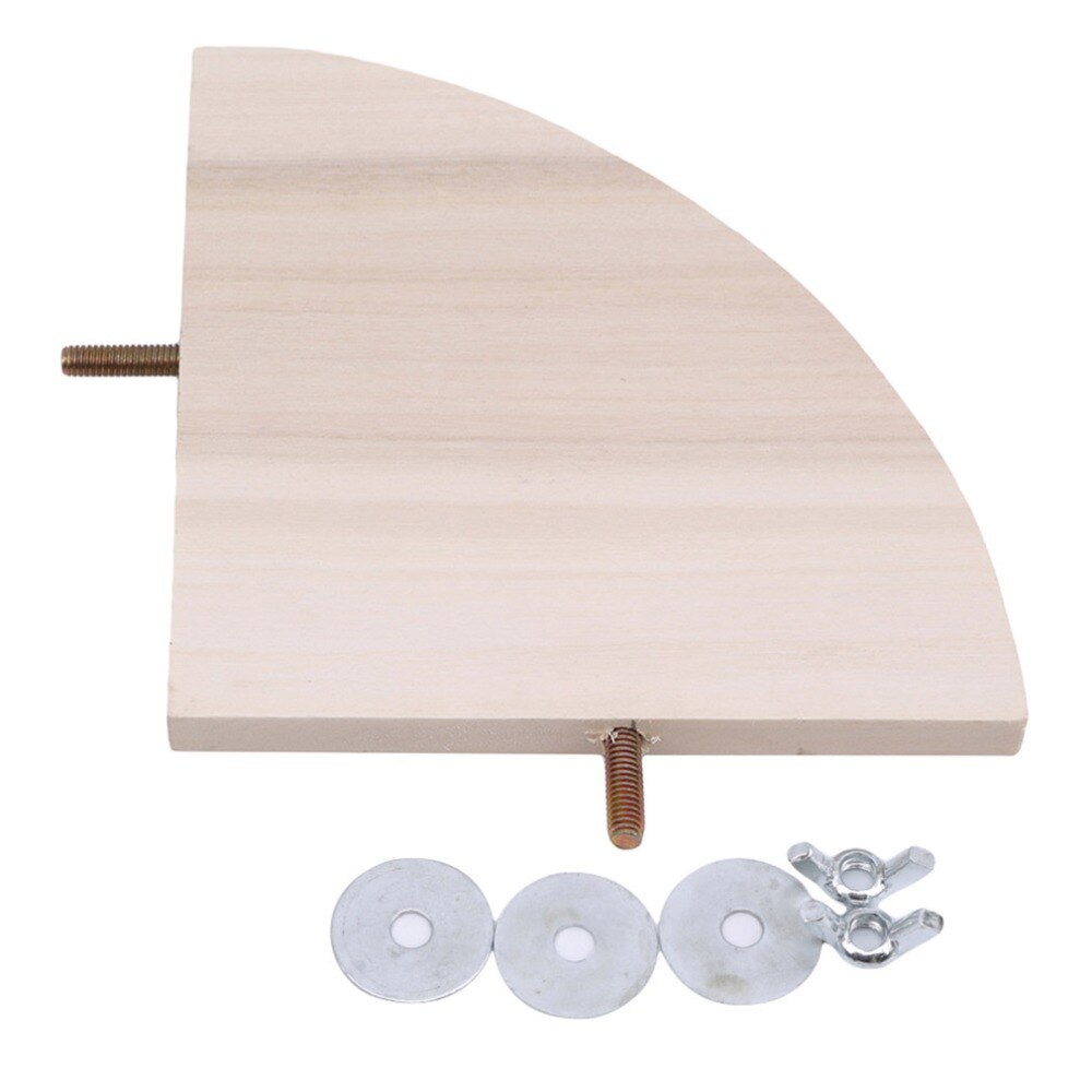 Wooden Stand Rack Bird Cage Accessories Perch For Small Animal Chinchilla Squirrel Hamster Stand Board Fan-Shaped Bird Parrot