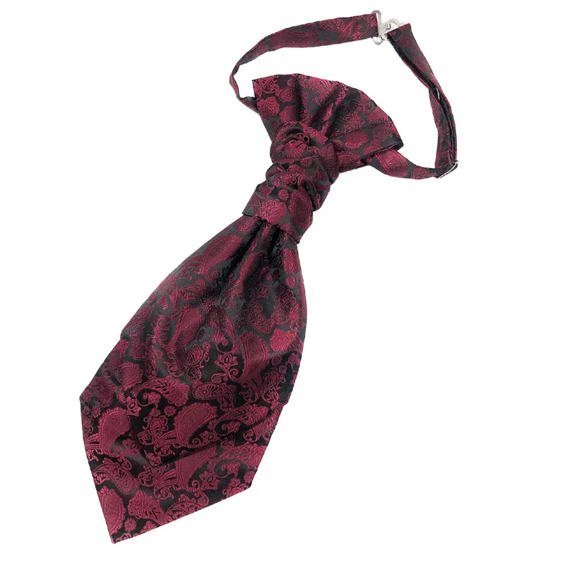 35*12Cm Vest Hals Stropdas Cravat Man Jurk Pak Smoking Dubbele Hong Kong Knoop Stropdas Stropdas Askluit Gentleman Stropdassen Feest Voorgebonden