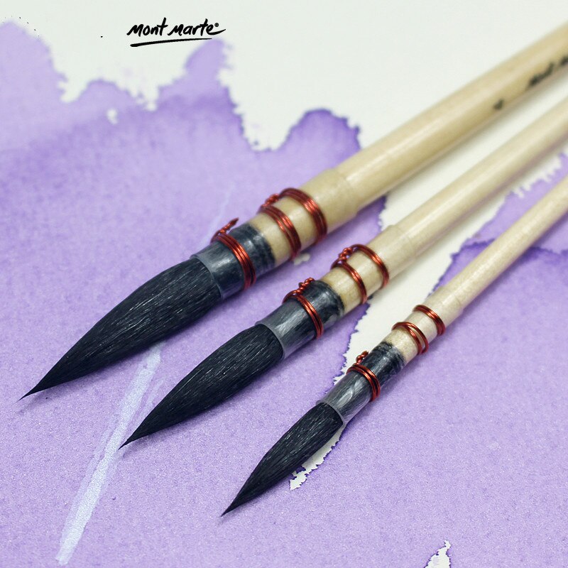 Aquarel pen paard haar ronde piek eekhoorn haar aquarel borstel nationale borstel houten mop pen