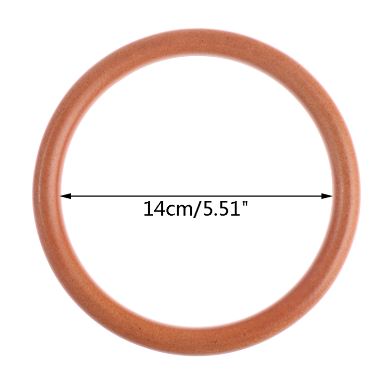 1PC O Ring Bag Handles DIY Wood Replacement Handbag Tote Handles Purse Bags Straps Wooden Bag Handle Round Handcrafted Access