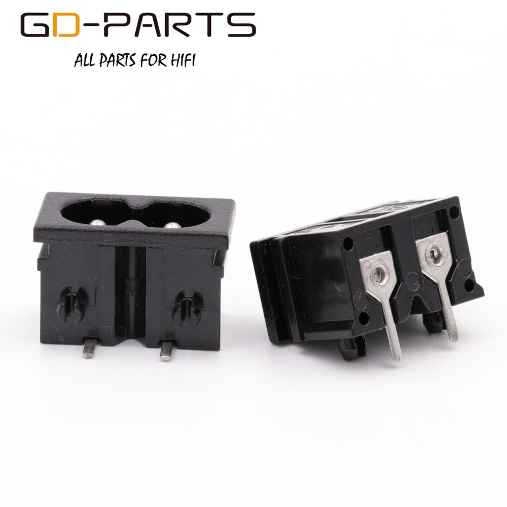 GD-PARTS PCB Mount Power Socket IEC320 C8 Mains AC Power Connector Electric Power Cord Inlet Receptacle AC250V 2.5A CCC CE TUV