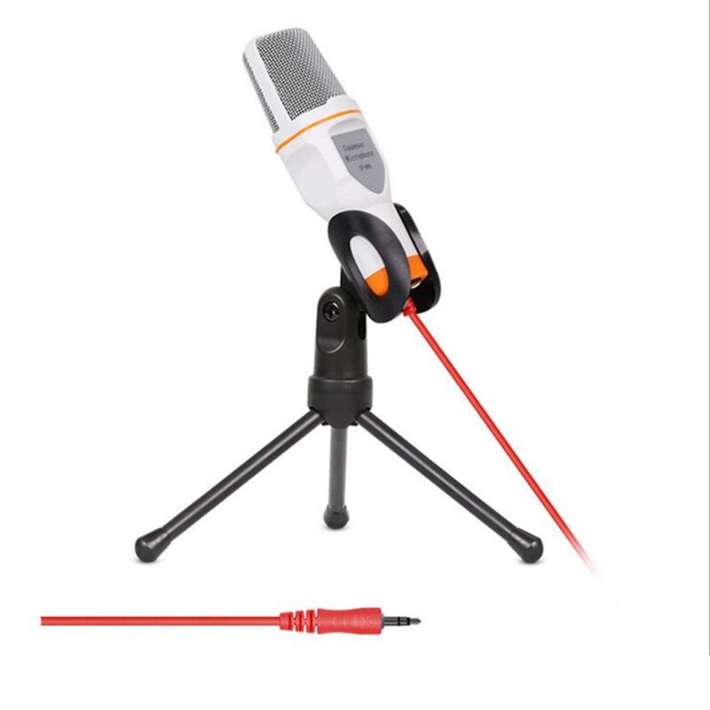 Handheld Microphone Sound Studio Microphone Mic for Computer Chat PC Laptop Skype MSN: White