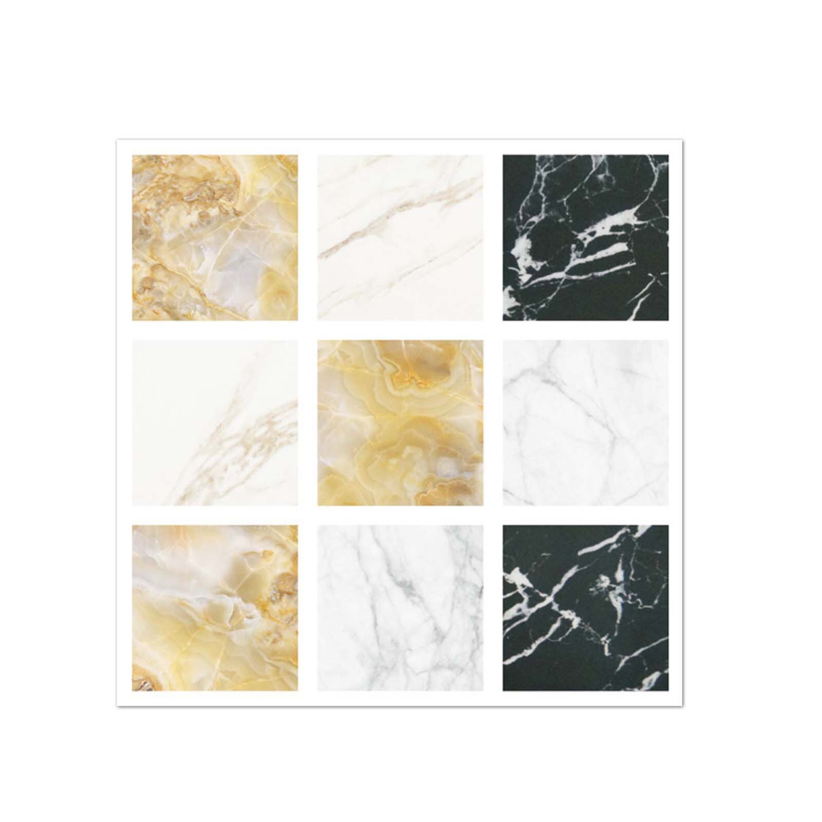 Adhesivos para baldosas 3D, adhesivos de pared para cocina y baño, decoración de respaldo, Adhesivo de pared de casa, 25 #20 Uds.: C
