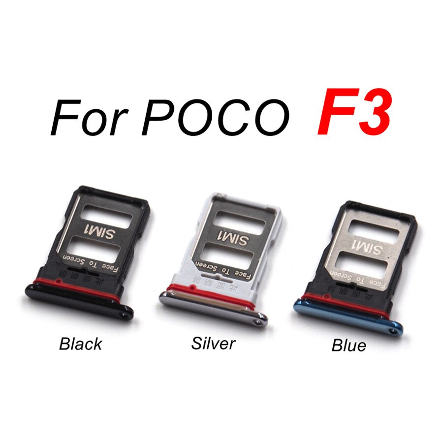 SIM Card Trays For Xiaomi POCO F3 / F3 GT SIM Slot Micro SD Card Tray Holder Adapter Socket Replacement M2012K11AG MZB09C6IN