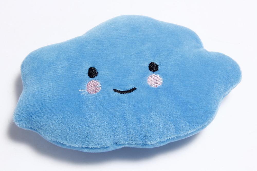 1pc Sounding Welpen Hund Kauen Spielzeug Obst Gemüse Huhn Trommel Knochen Squeak Spielzeug für Katze Haustiere Plüsch Rot Pfeffer aubergine Rettich: blue cloud