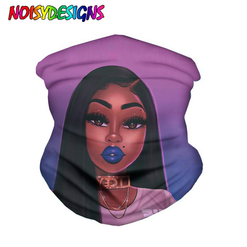 Noisedesigns multifunctionele bandana hoofdband ring nek sjaal kunst afrikaans meisje print naadloze buisvormige magische gezichtssjaal