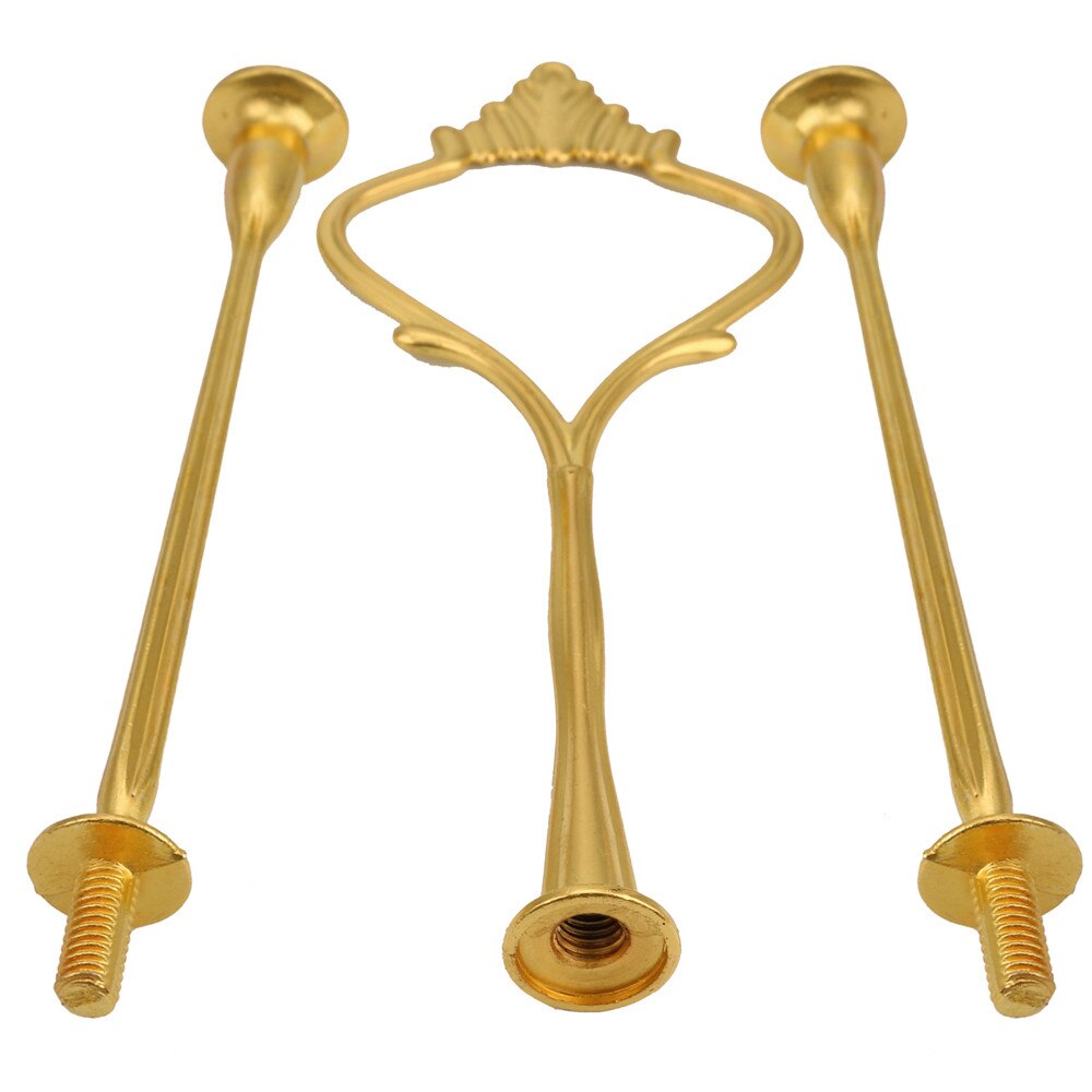 # H 1Set Crown 3 Tier Cake Cupcake Plaat Stand Handvat Hardware Montage Houder Diy Broodjes Plated Plank Pole 3 Lagen Cake Houder