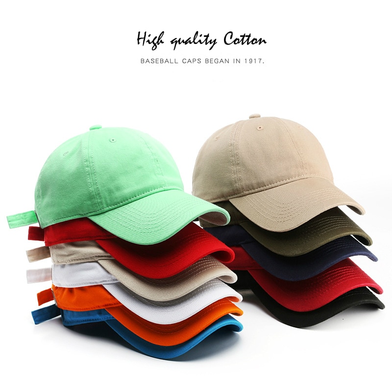 SLECKTON Baseball Cap for Men and Women Cotton Solid Color Hat Washable Casual Snapback Hat