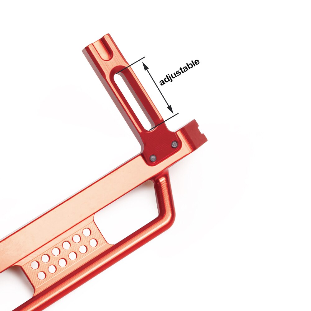 2 Stuks Cnc Aluminium Rock Sliders Rails Pedaal Kant Stap Boord Voor 1/6 Rc Crawler Auto Axiale SCX6 Jeep Jlu wrangler 4WD Upgrade Onderdelen