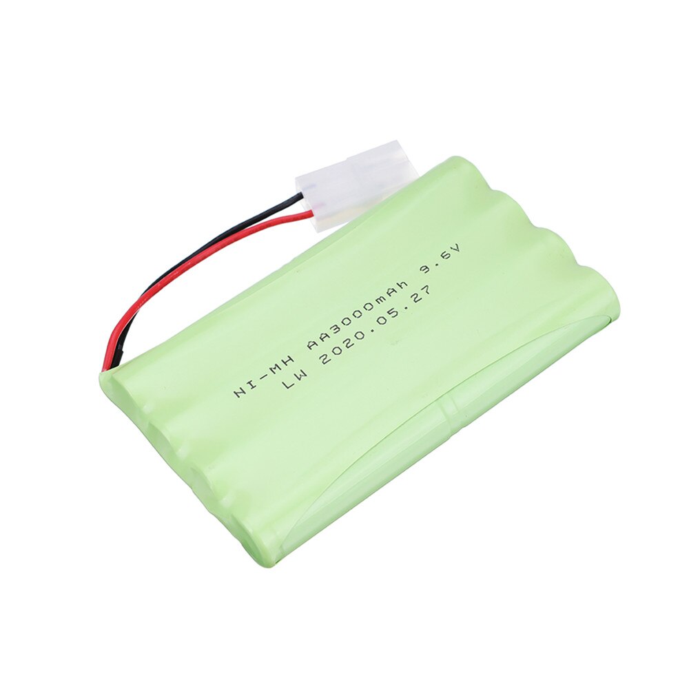 Ni-Mh 9.6V 3000Mah Batterij + Usb Oplader Voor Rc Speelgoed Auto Tank Trein Robot Boot Gun Aa 9.6V Oplaadbare Batterij