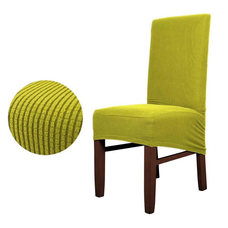 Polyester gitter stolebetræk lang ryg europa stil sæde stole betræk til restaurant hotel fest banket ryg højde 55-70cm: Grøn