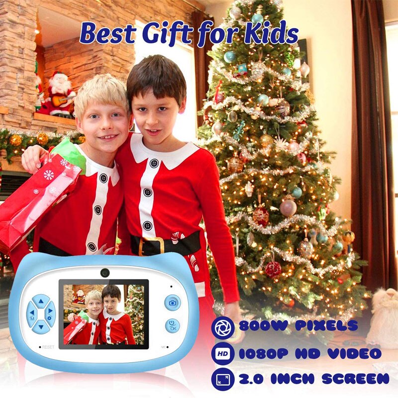 Kinder Kamera 8 MP Digital Kamera für Kinder 3-10 Jahre Alt, 1080P HD Stoßfest Wiederaufladbare Video Kamera für Mädchen Jungen Spielzeug
