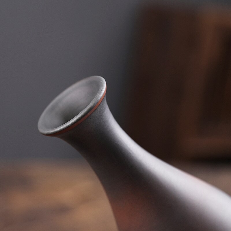 Purple Pottery Retro Ceramic Vase Personality Mini Flower Vase Hydroponic Flower Arrangement Home Ornament