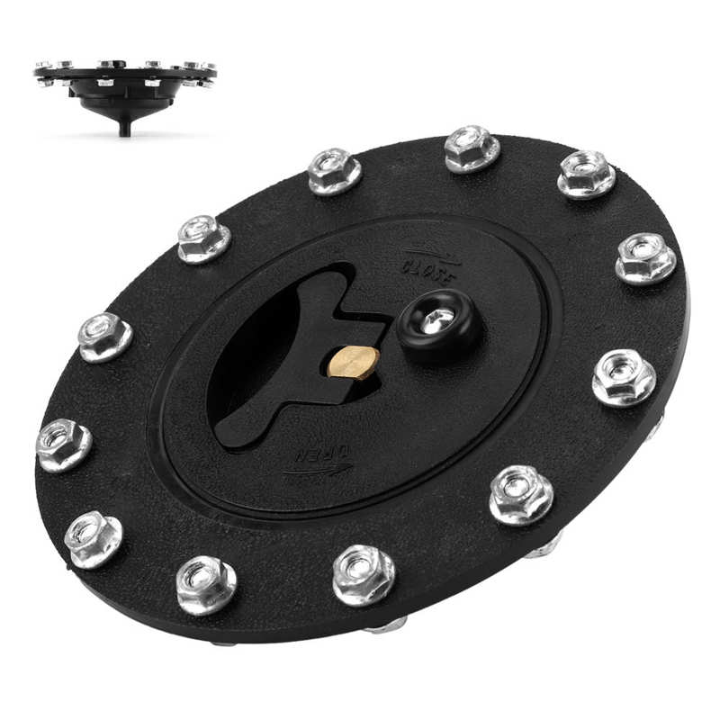 Fuel Cell Gas Tank Filler Cap Twist Cover Fitting Flame Resistance with Nut Bolt Universal Gas Tank Filler Plate