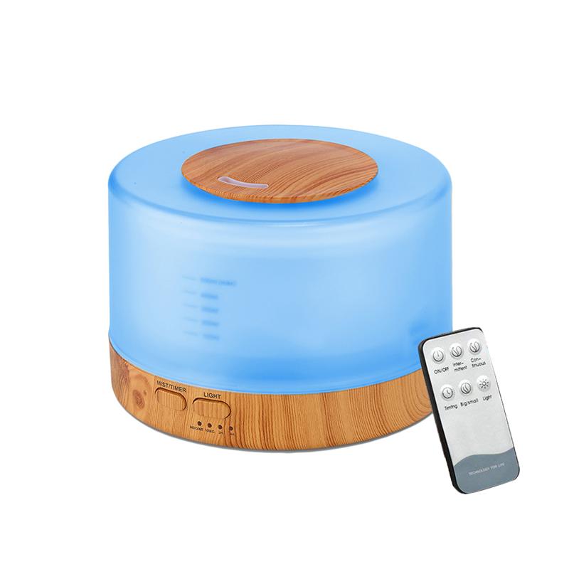 500ml Ultrasonic Aromatherapy Diffuser Color Changing System Essential Oil Diffuser And Humidifier With Remote Controller: with JP PLUG