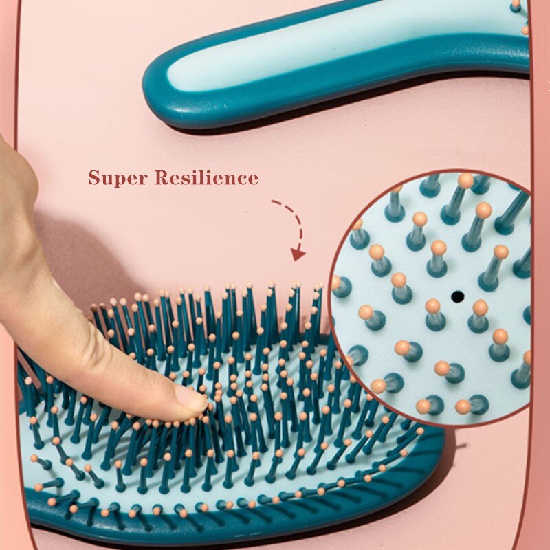 JO LIFE-cepillo de pelo con paleta herramientas de belleza, peine para pelo rizado, masaje del cuero cabelludo, antiestático, sin enredos