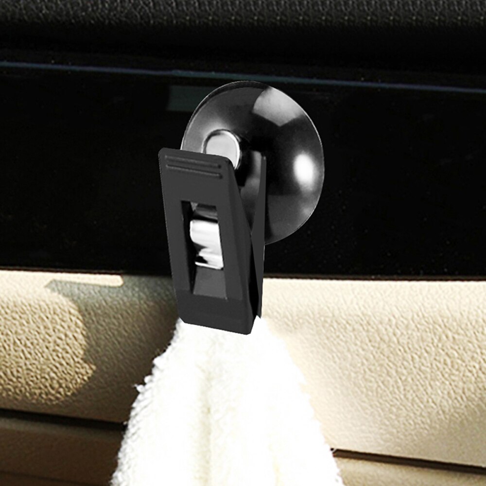2pcs Car Interior Window Mount Suction Cap Clip Plastic Sucker Removable Holder For Sunshade Curtain Towel Ticket