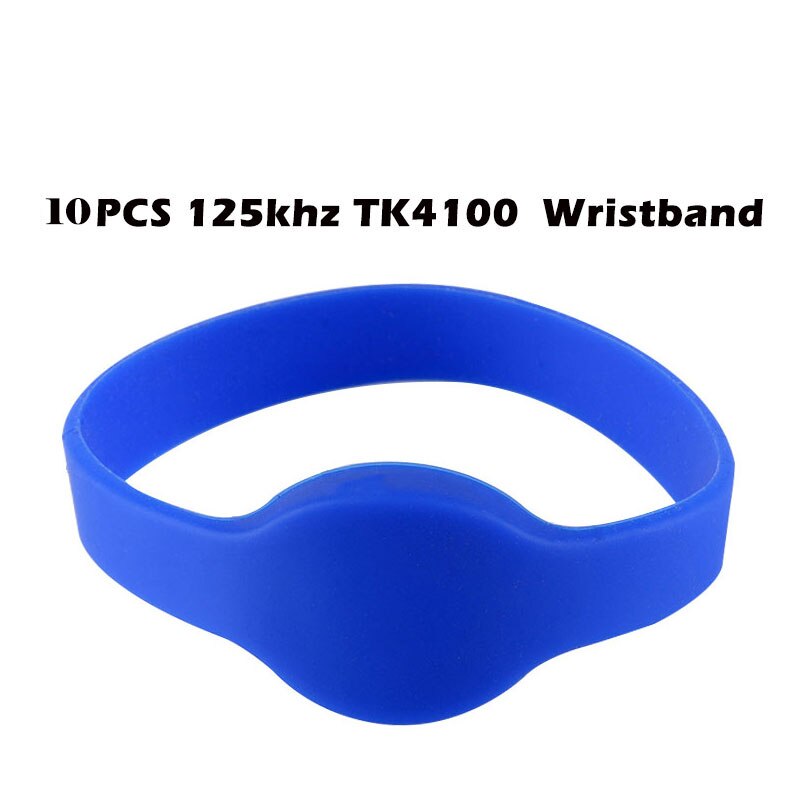 10 st 125 khz rfid  em4100 skrivskyddad armband ingång passerkort rfid fjärrkontroller armband silikon  tm 4100 skrivskyddad armband: 10 st blå