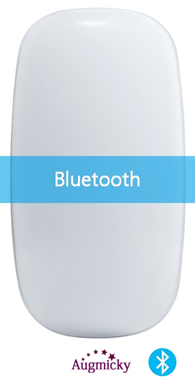 Apple Style Magic Touch Bluetooth 3.0 Wireless Mouse Ergonomic Slim Arc Mice USB 2.4G Wireless Gaming Mouse for Laptop Mac PC: White Bluetooth