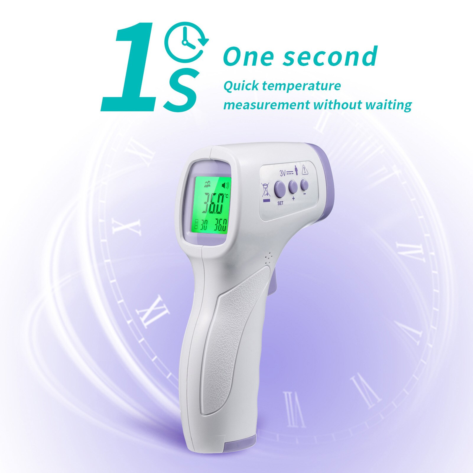Lcd Digitale Infrarood Thermometer Non-contact Ir Handheld Temperatuur Meten Meter Voorhoofd/Object Dual Mode Kleur Backlight
