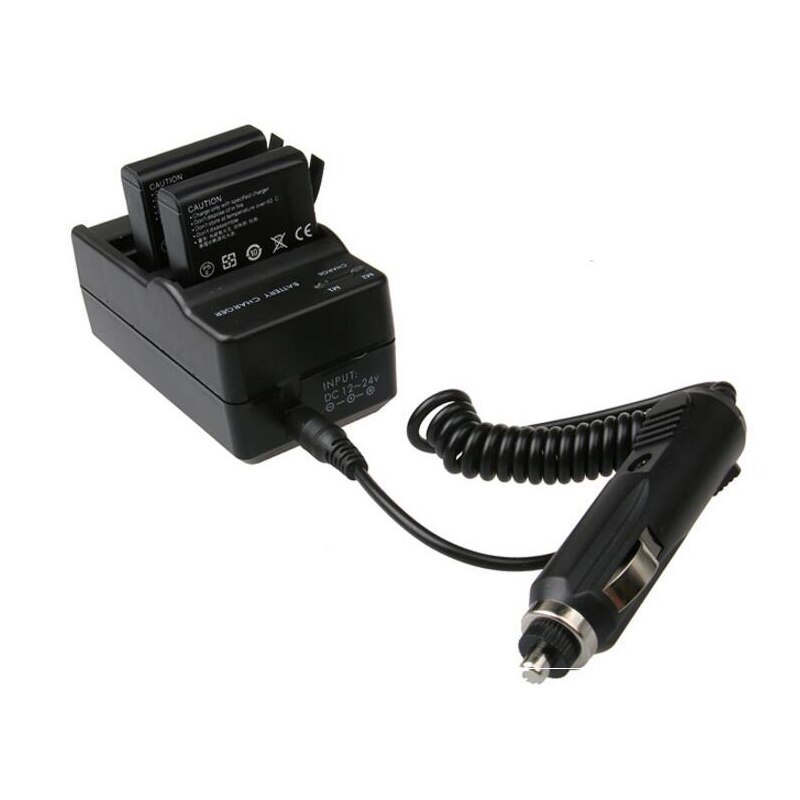 2*  ahdbt -401 ahdbt 401 accu + eu kabel + autolader voor gopro 4 hero 4 accu's gopro hero 4 bateria action camera