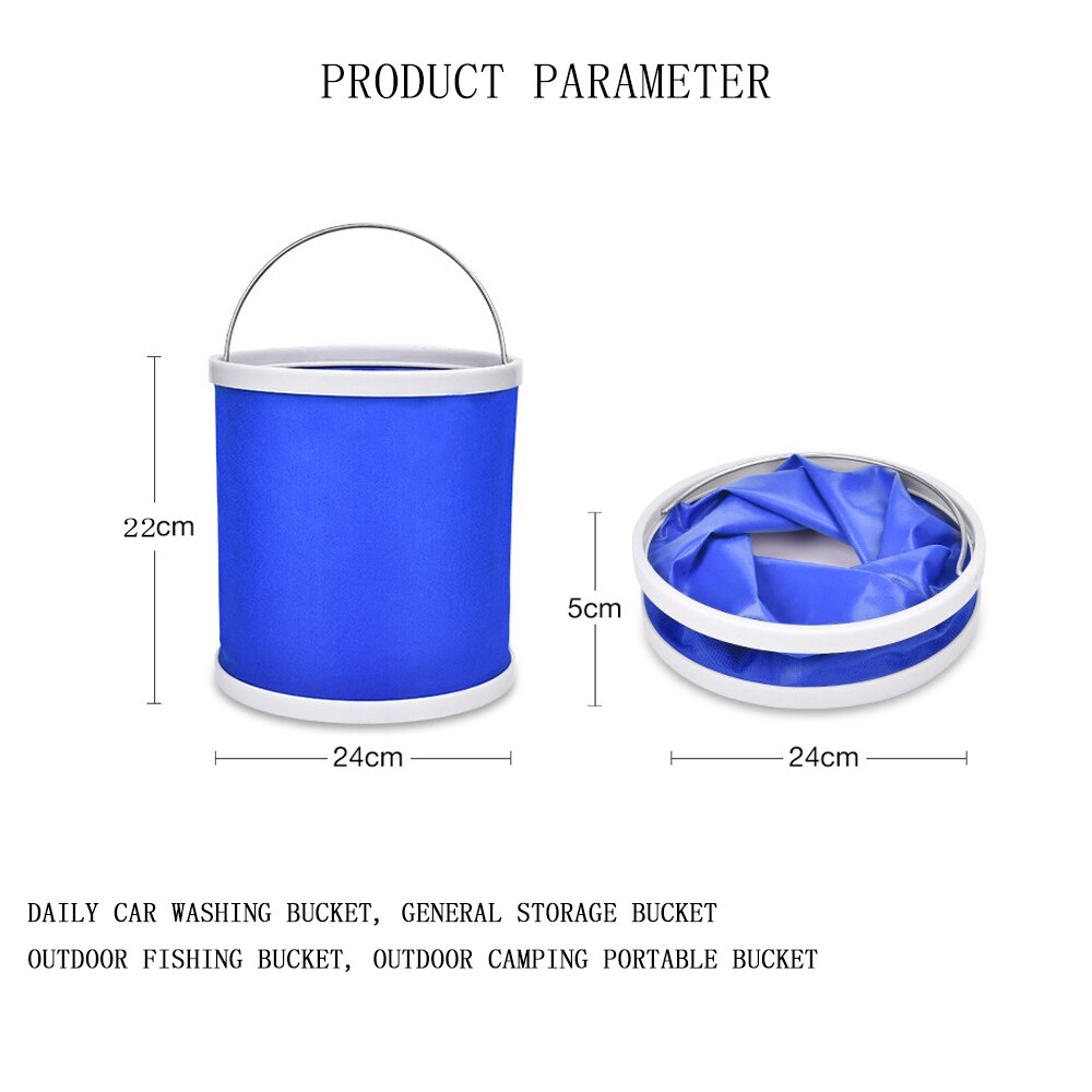 Portable Car wash clean Bucket Folding Multi-function Car Home Outdoor Camping Fishing Storage Container