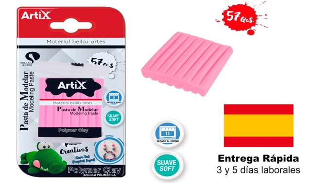 Polyclay Fimo 57g multicolor arcilla para moldear pasta de moldear cerámica bellas artes manualidades: rosa