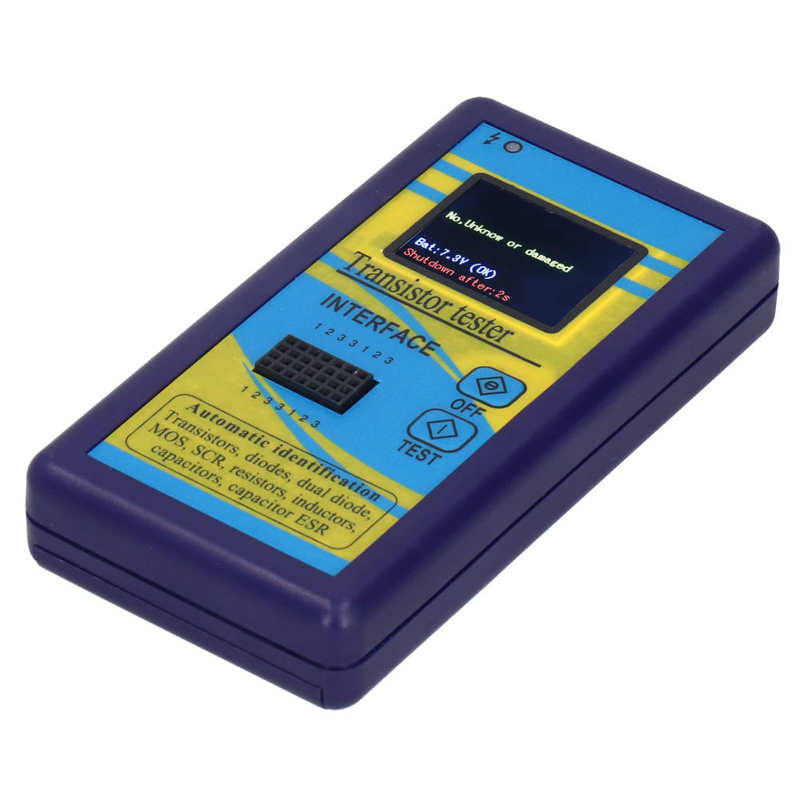 Transistor Tester M328 Graphical Resistance Capacitance Checker Display Blue DC 9V ESR Tester