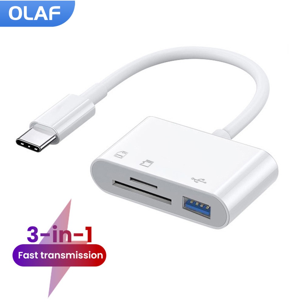 Olaf 3 w 1 czytnik kart SD TF typu C Micro SD Smart Memory Cardreader dla Macbook Samsung Huawei Xiaomi OTG Writer Compact Flash