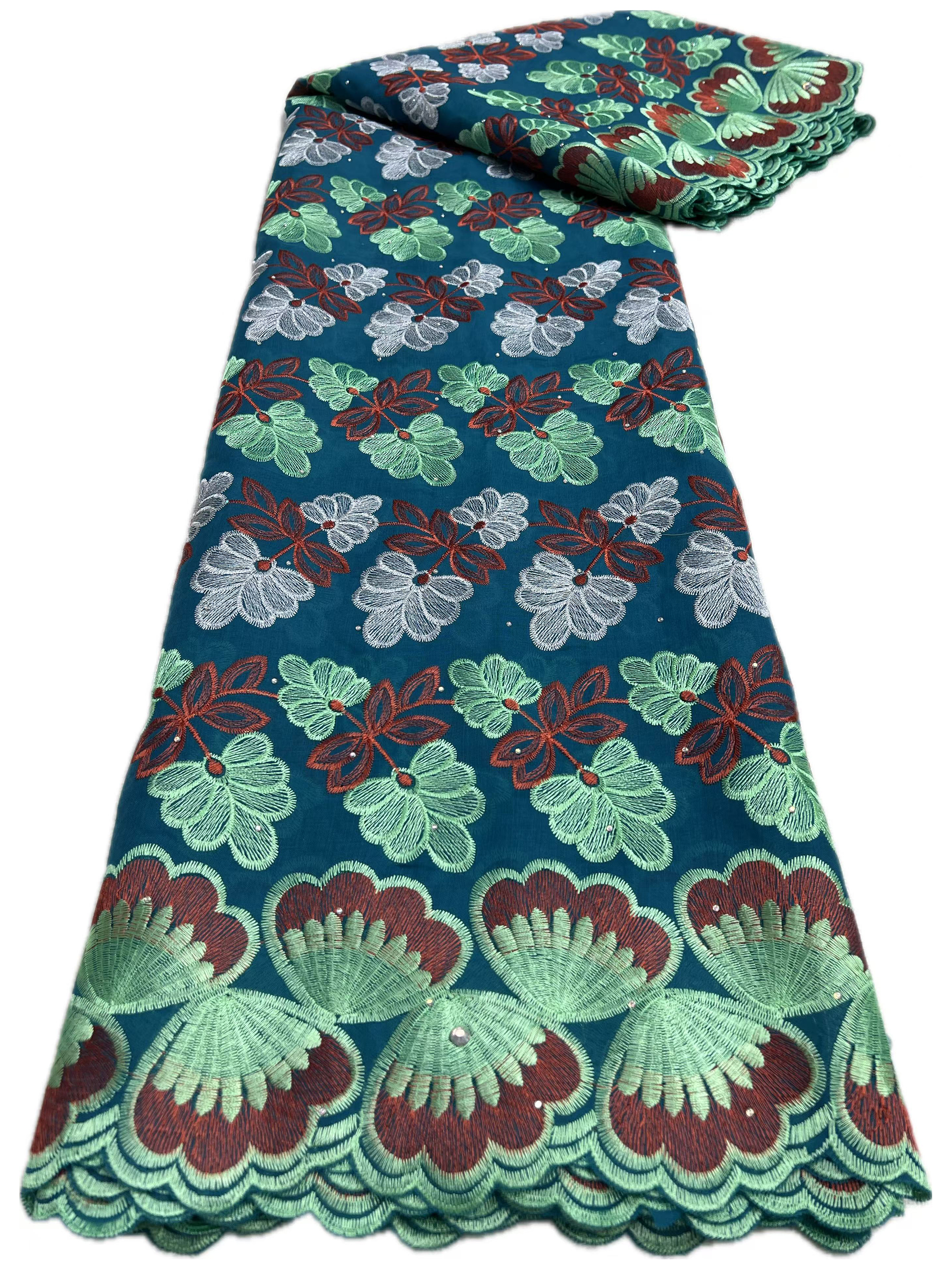 Tecidos de renda de algodão de cetim africano 2025 tecido de renda voile suíço de alta qualidade com pedras tecido de renda nigeriana para vestido: Rosa-claro