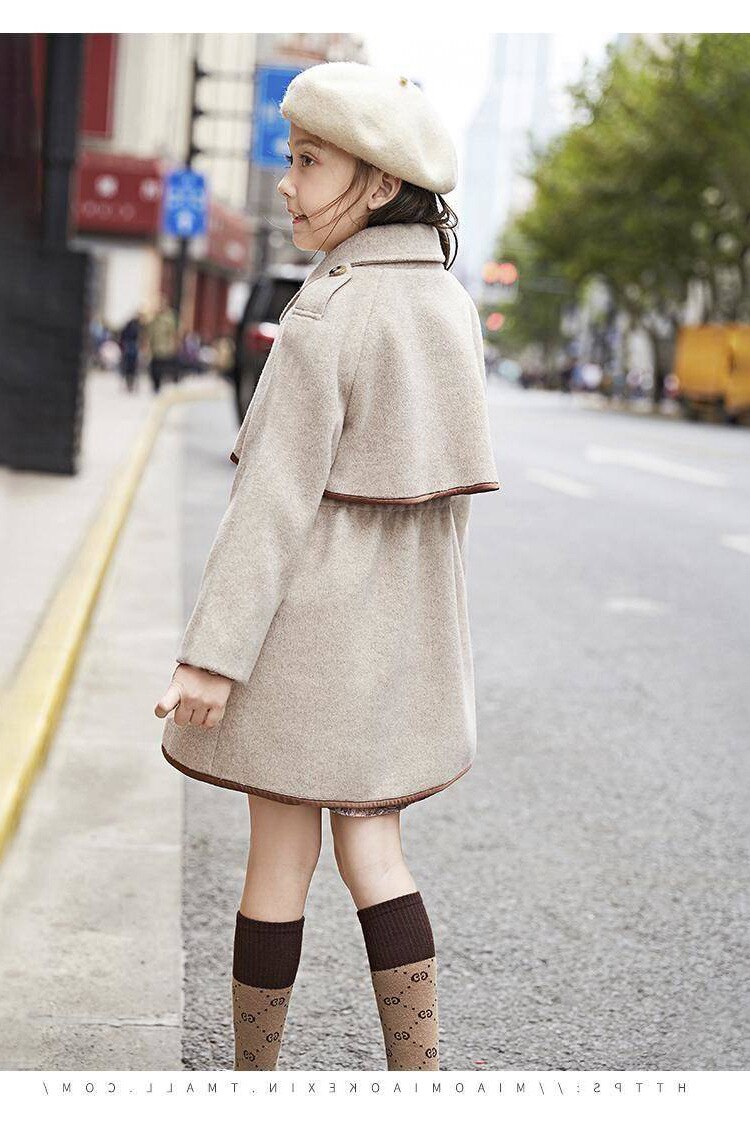 MudiPanda Winter Teenager Mädchen Lange Jacken Kleinkind freundlicher Oberbekleidung Kleidung Lässig freundlicher warm Wolle Mantel jugendlich Outfits