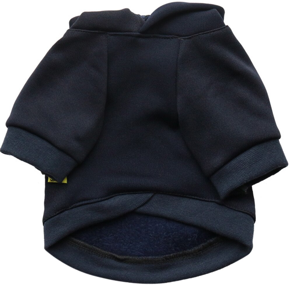 Carta velo roupas do cão quente pet hoodies casaco filhote de cachorro velo vestuário outono inverno carta imprimir casaco casual: Dark Blue / PP