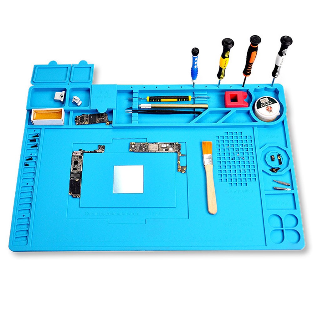 High-density Silicone PCB BGA Heat Insulation Silicone Soldering Pad Mobile Cell Phone Repair Maintenance Platform Desk Mat
