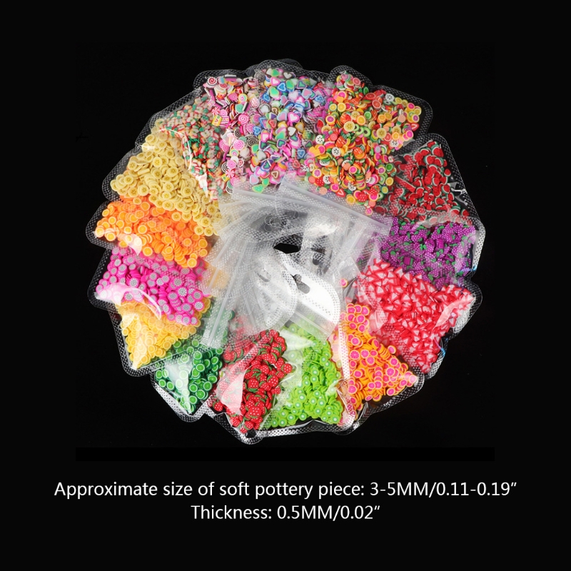 1 packung weiche ton-harz-füllmasse, bunte mischung aus füllmaterial für diy-epoxidharz-schmuckherstellung und diy-nagelkunstdekoration