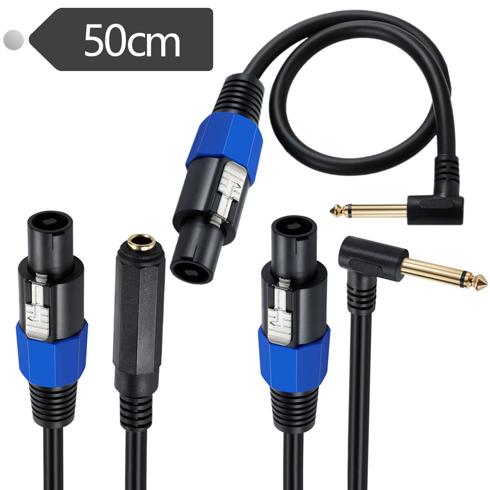 1/4 ts hunn til speakon høyttalerkabel speakon  to 6.35 mm mono jack adapter 6.5mm hann rettvinklet 1/4 " til vrilås speakon-on