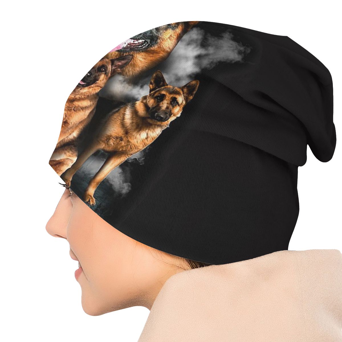 Bonnet en tricot pour chien de berger allemand, Bonnet pour amoureux des animaux, Hip Hop, Skullies de rue, chapeau pour hommes et femmes, à double usage