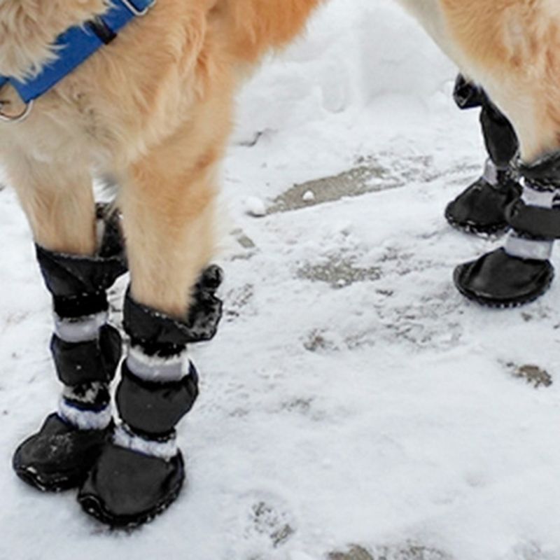 100% wasserdichte Große Hund Schuhe mit Gummi Sohle Winter draussen Schnee Stiefel Naht Abdichtung Regen Jack Stiefel Mittel groß Hund schuhe