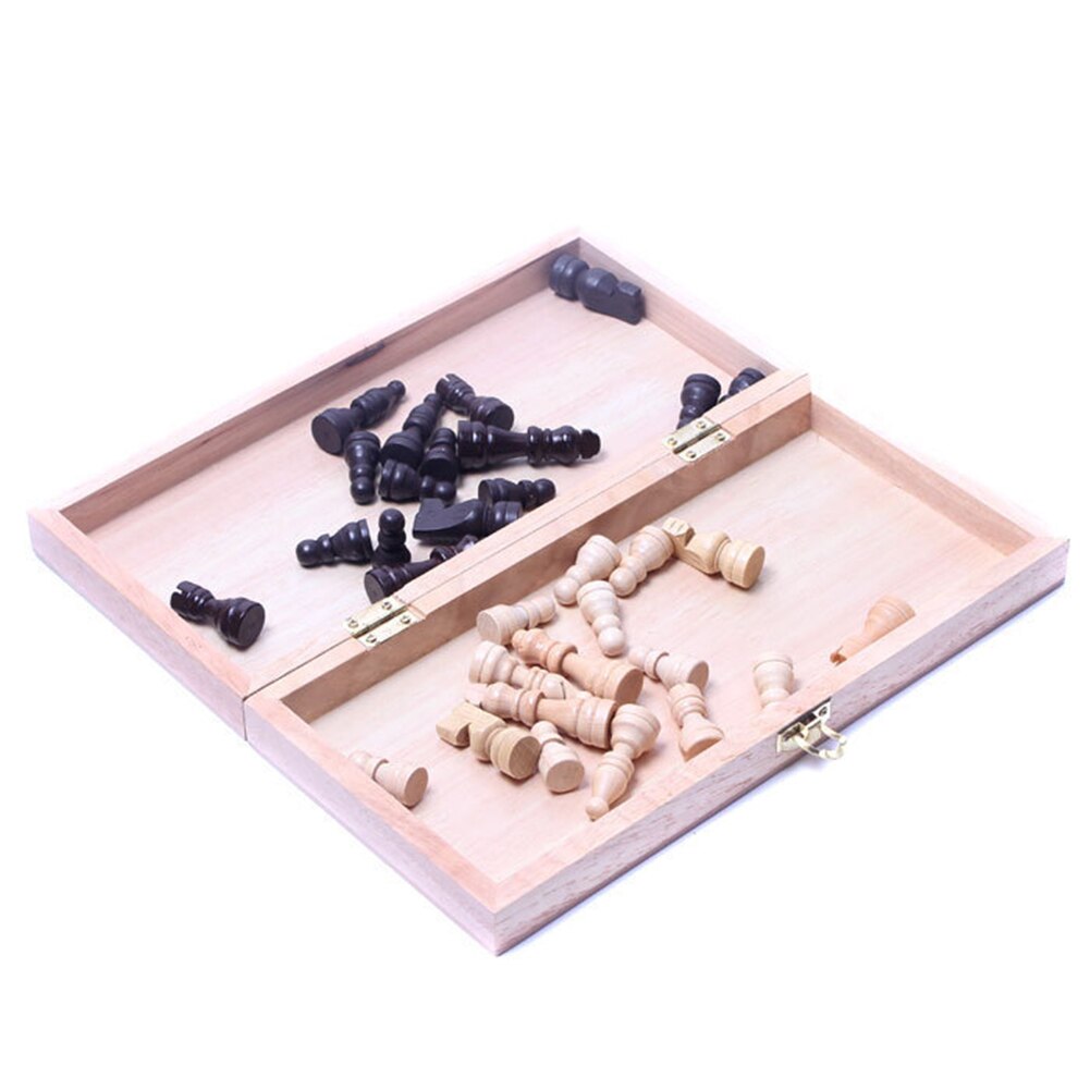 Wooden Folding 30x30 Chess Set Puzzle Board Game