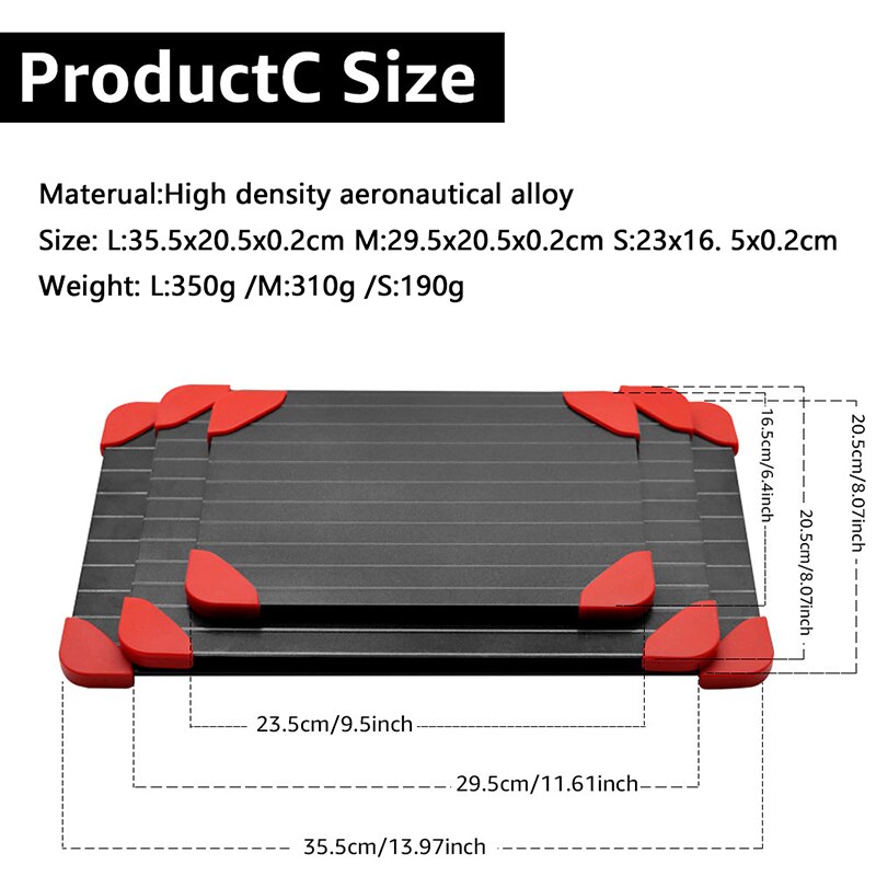 1pc plateaux de décongélation rapide décongélation rapide viande congelée fruits de mer décongélation rapide plaque plateau gadget de cuisine accessoires