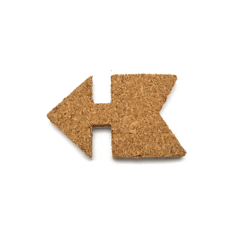 5pcs/set Big Arrows Sharp Cork Wood Message Board Phellem Cork Wooden Bulletin Board Single Soft Wood Wall Board with Sticker