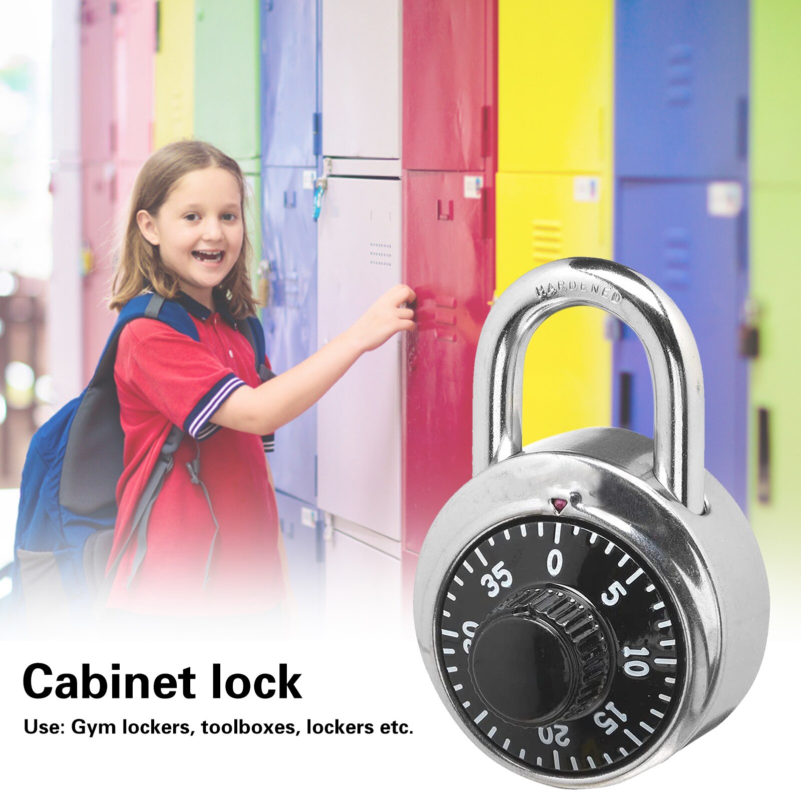 Password Turntable Lock Portable Combination Password Directional Padlock Locker Number Locks for School Door Gym Drawer