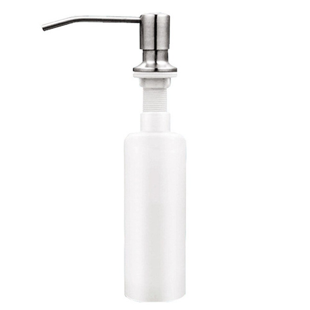 Stainless Steel Sink Liquid Soap Dispenser Pump Head Extension Silicone Tube For Bathroom Shampoo Kitchen Detergent Dispenser: Bottled Brushed