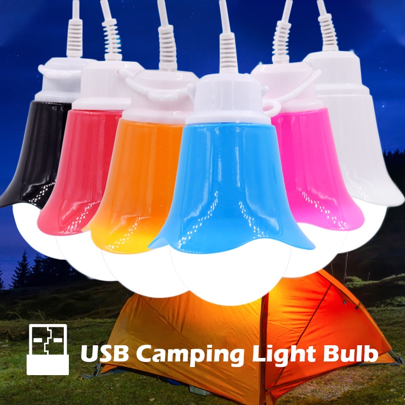 5V Led 5W Usb Lamp Licht Draagbare Camping Licht Opknoping Lantaarns Lamp Voor Wandelen Tent Reizen Werken Met power Bank Notebook