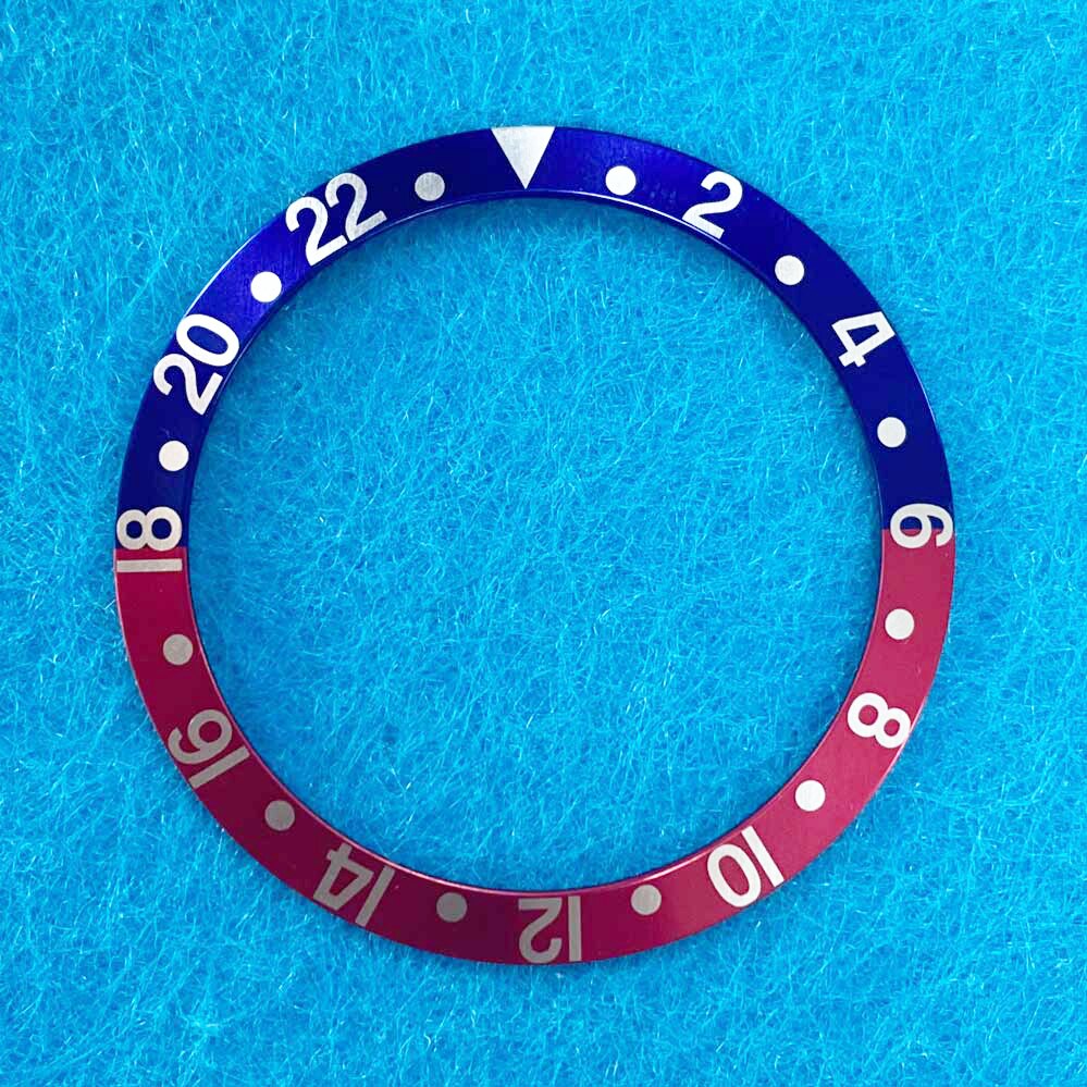 Watch Accessories Aluminum Watch Bezel 30.7mm- 37.5mm Watches Inserts Replacement Parts for Watchmaker: GMT blue red