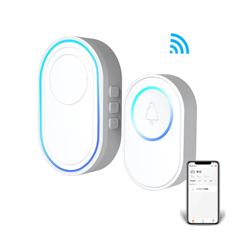 Wireless WiFi Tuya Smartlife APP Smart Doorbell With 58 chimes door ring