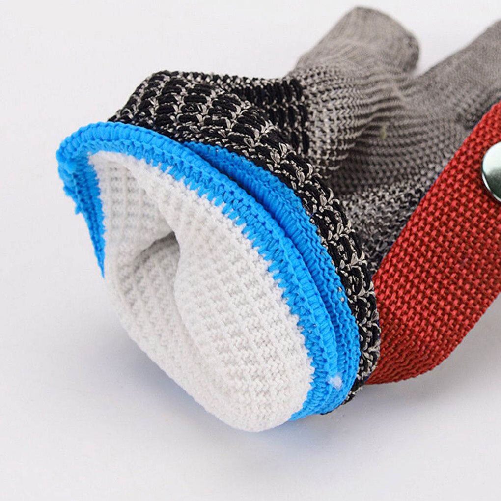Anti-schneiden Handschuh Sicherheit Handschuh Edelstahl Draht Hand Schutz Einstellbare unisex Metzger Handschuh 5 Ebene für Fisch Fleisch schneiden